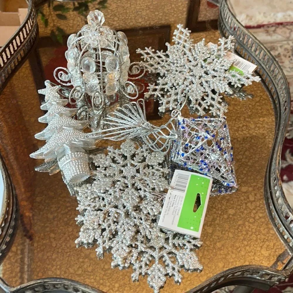 - BUNDLE of Silver Ornaments!
